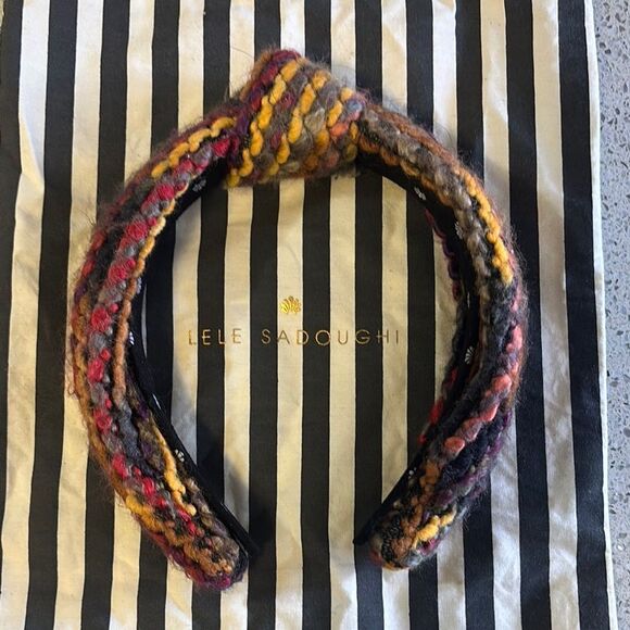Lele Sadoughi Iris Mixed Yarn Knotted Headband - Picture 1 of 7